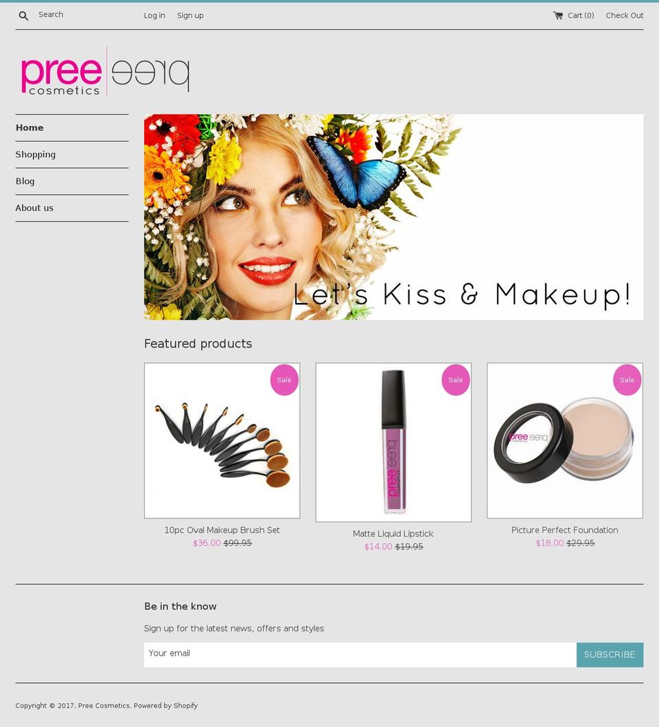 mypree.net shopify website screenshot