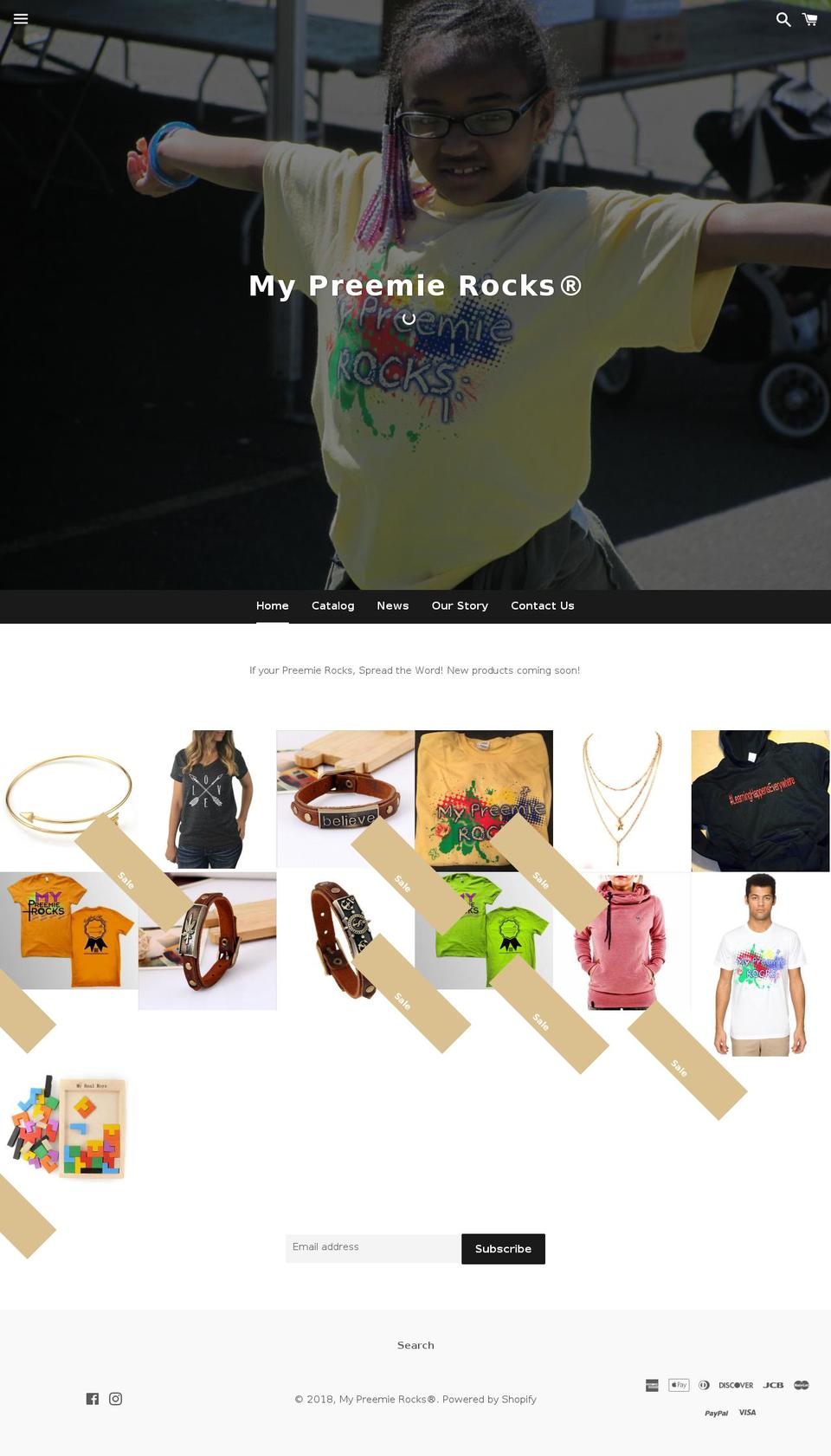 mypreemierocks.com — Shopify storefront screenshot