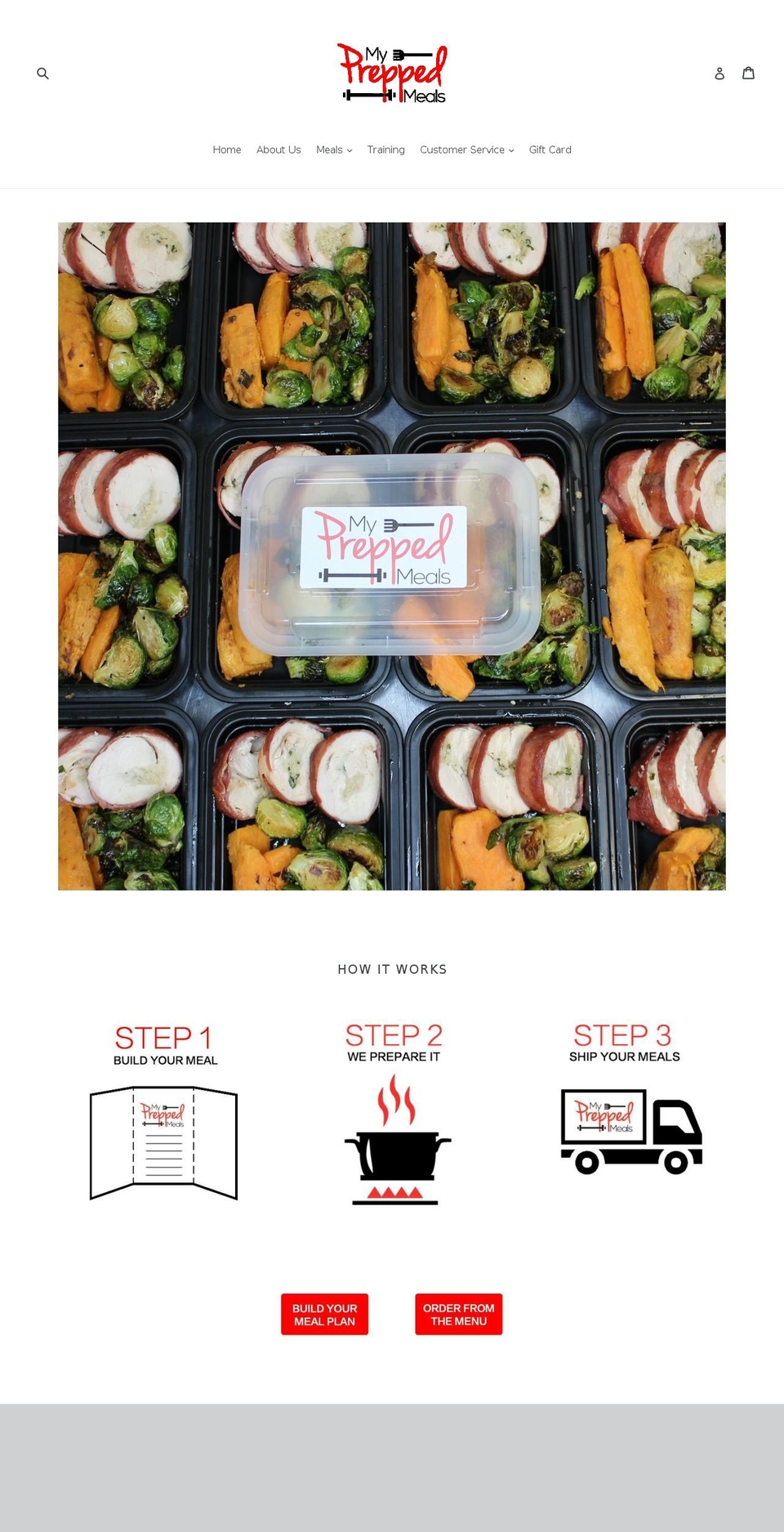 mypreppedmeals.com shopify website screenshot