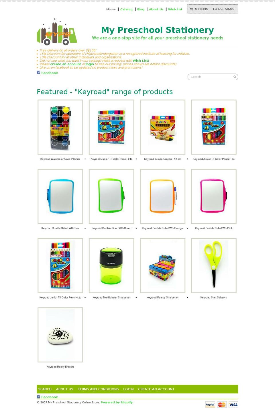 Clearflex Shopify theme site example mypreschoolstationery.com