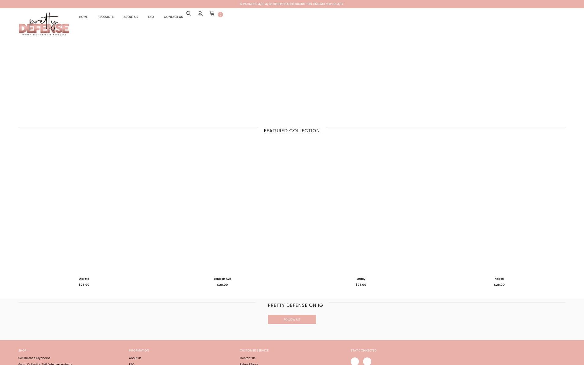 myprettydefense.com shopify website screenshot