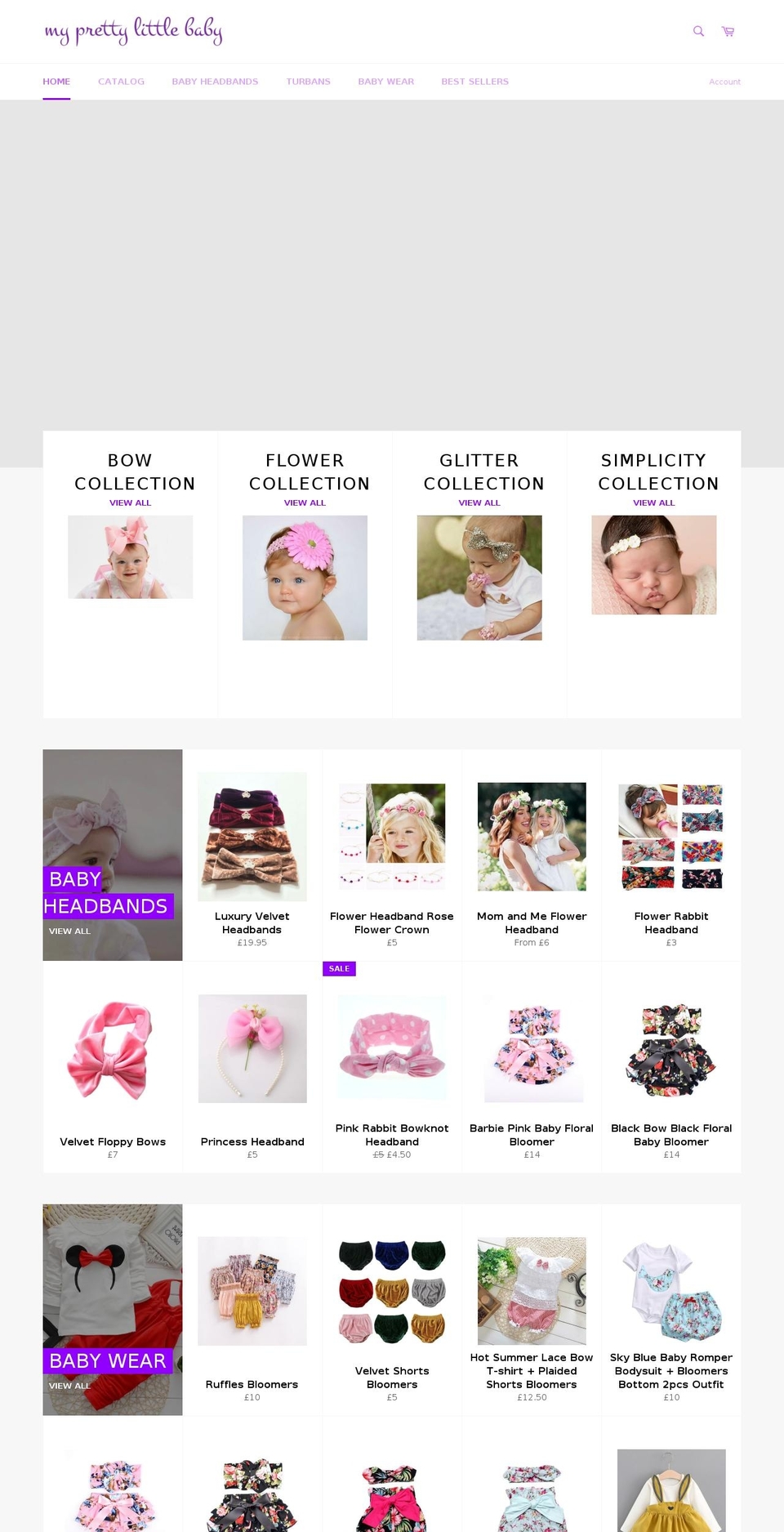 myprettylittlebaby.com — Shopify storefront screenshot