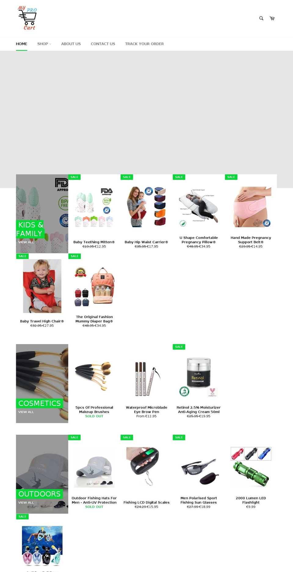 myprocart.com — Shopify storefront screenshot