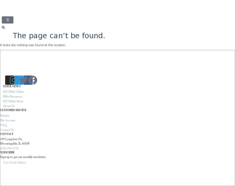 mypromisebible.com — Shopify storefront screenshot