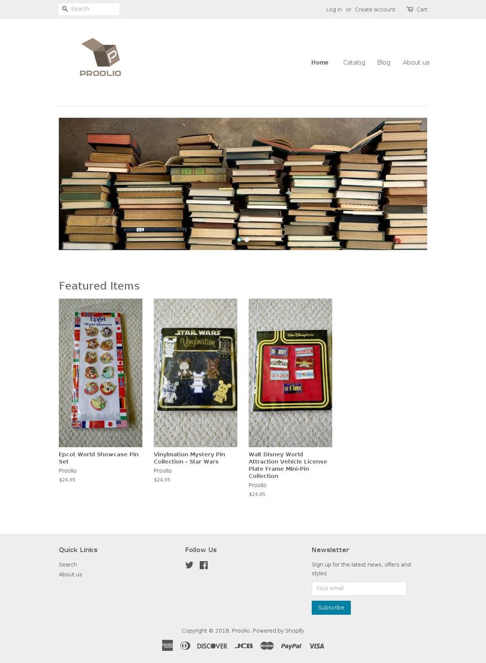 myproolio.com shopify website screenshot