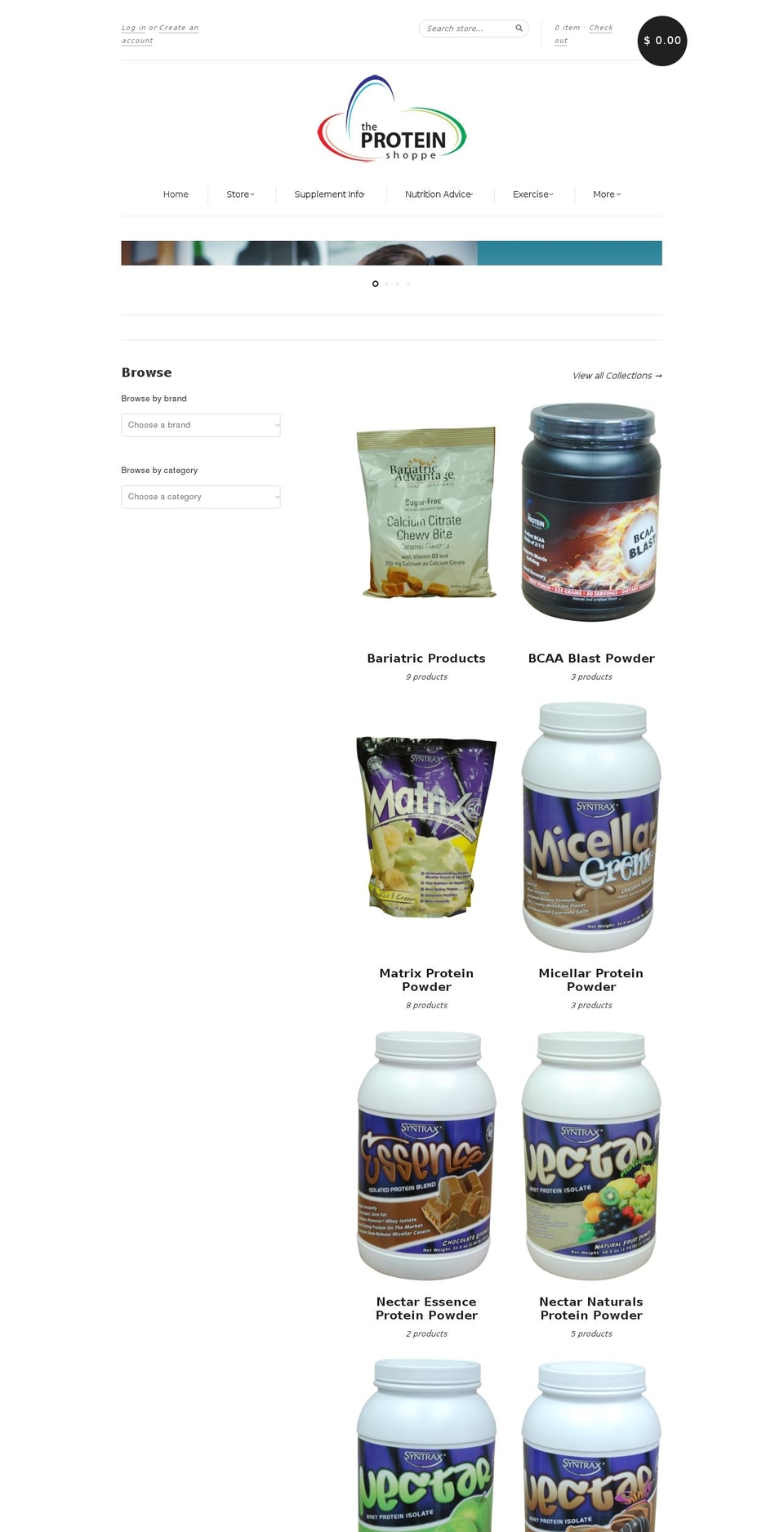 myproteinshoppe.com shopify website screenshot