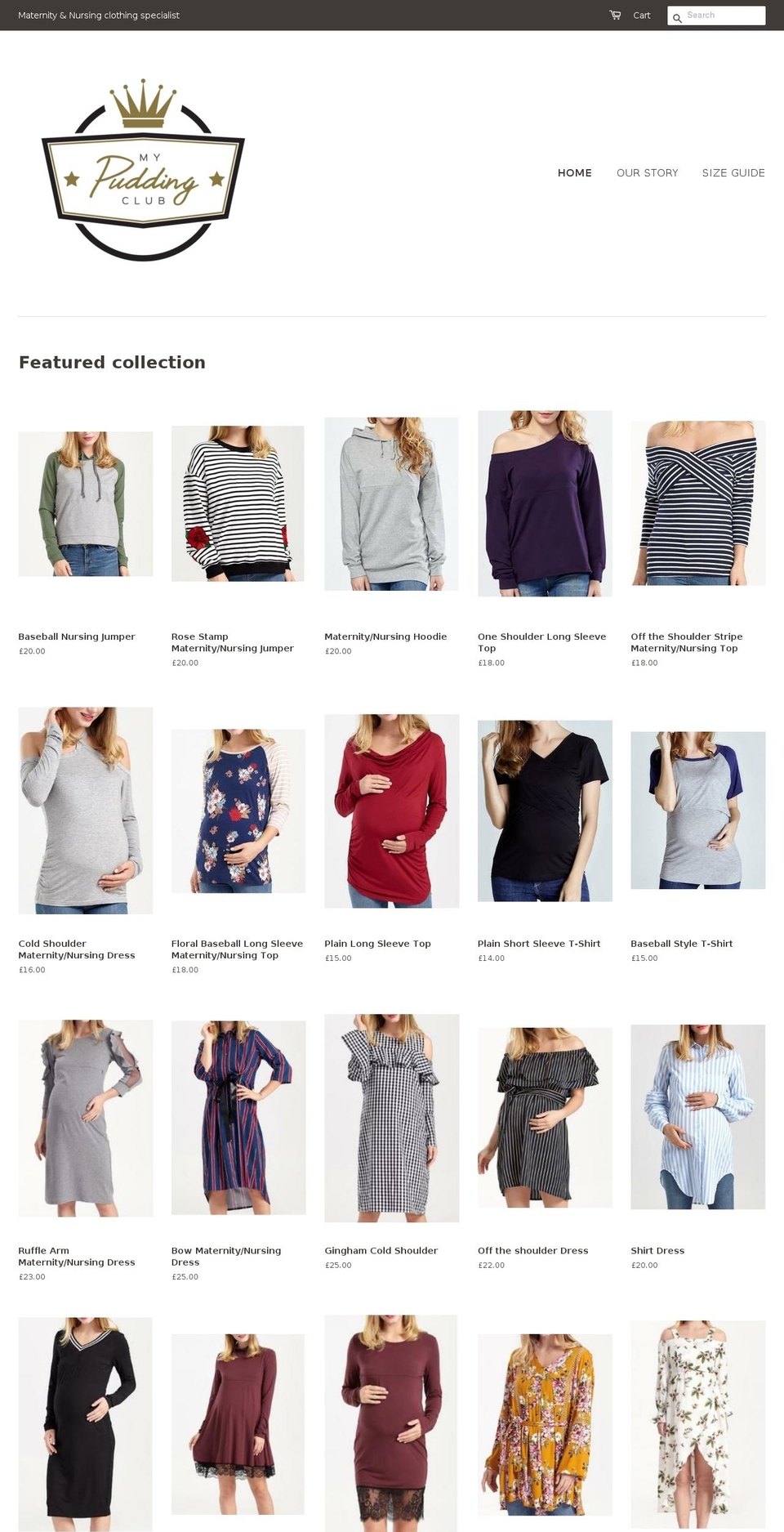 mypuddingclub.com — Shopify storefront screenshot