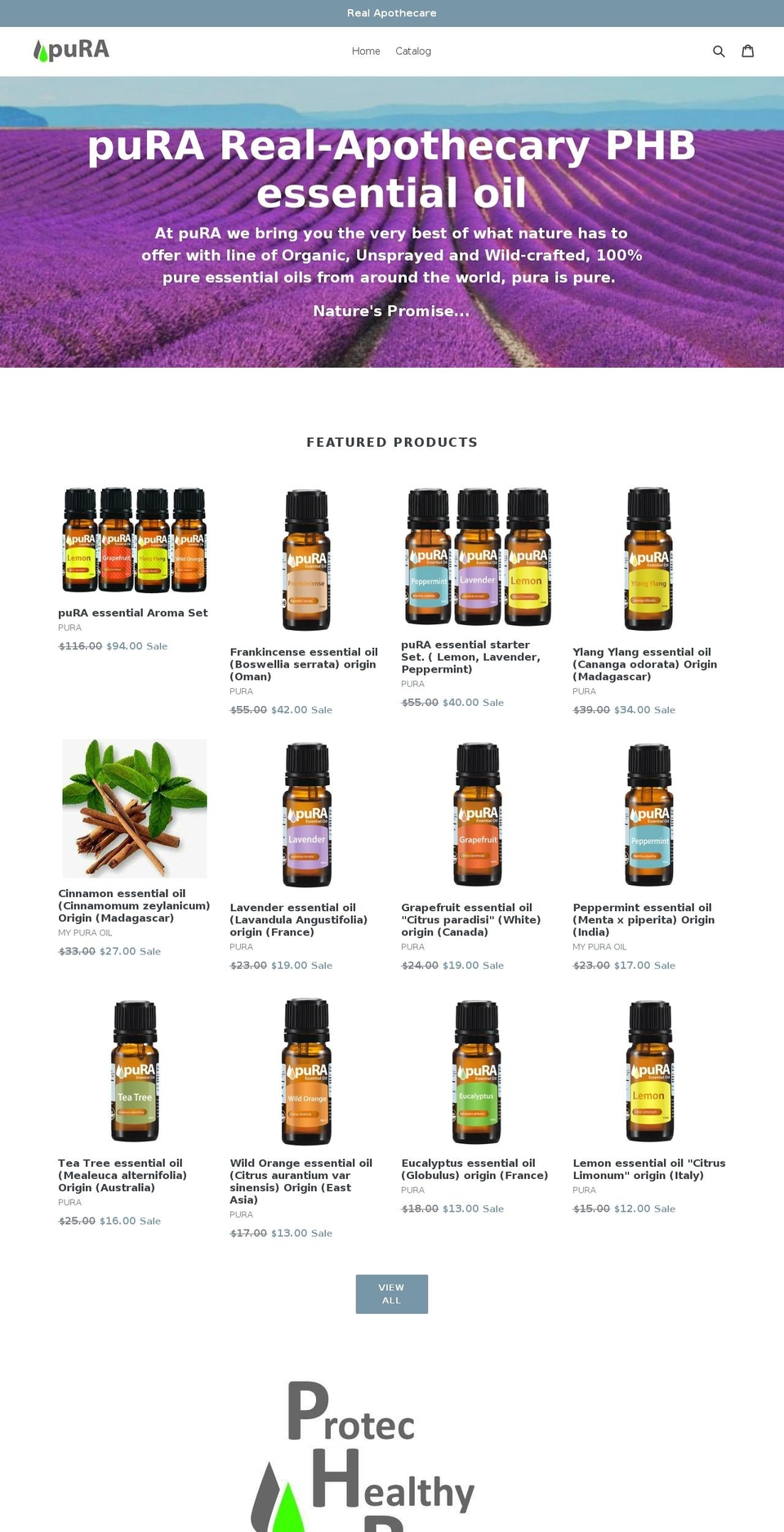 mypuraoil.com — Shopify storefront screenshot