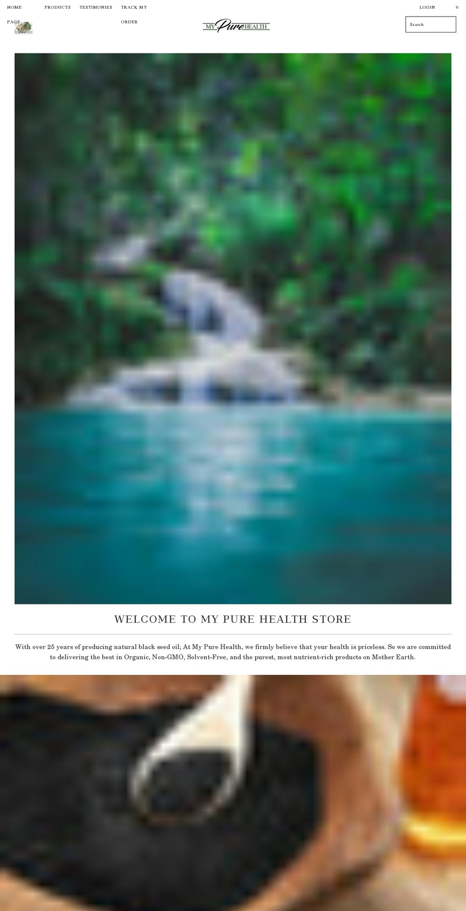 mypurehealthstore.com shopify website screenshot
