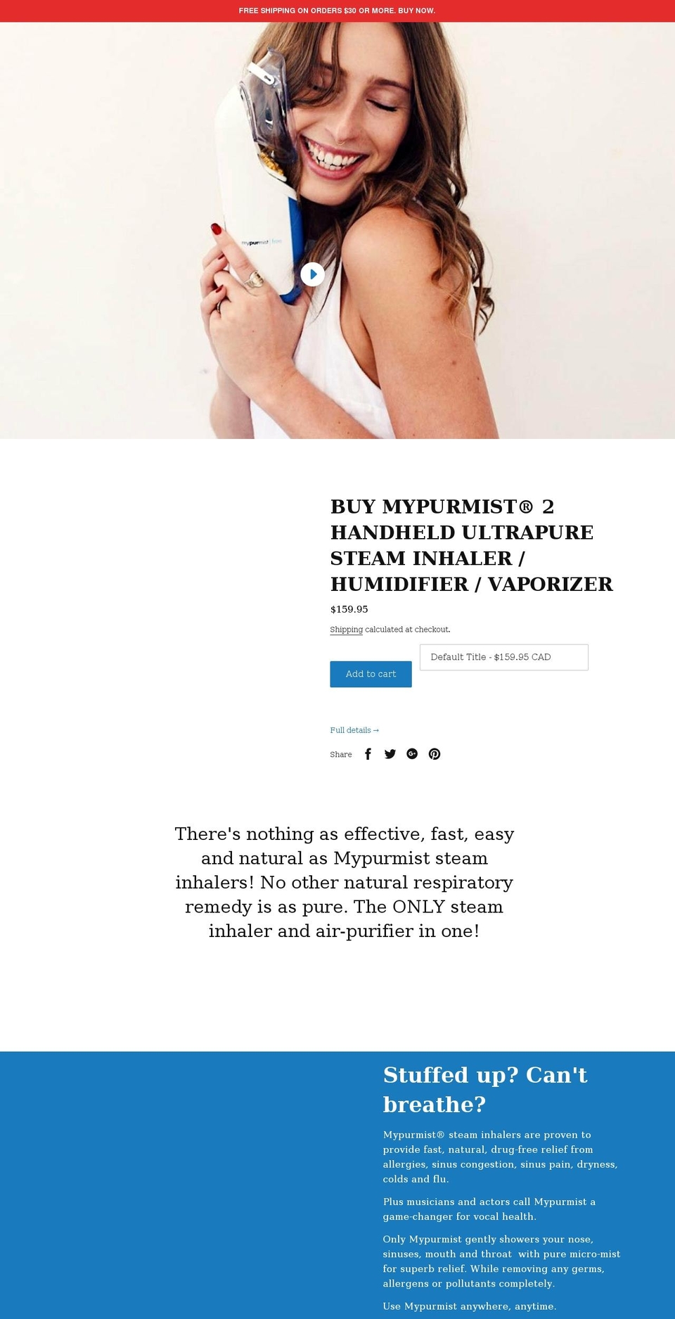mypurmist.ca shopify website screenshot