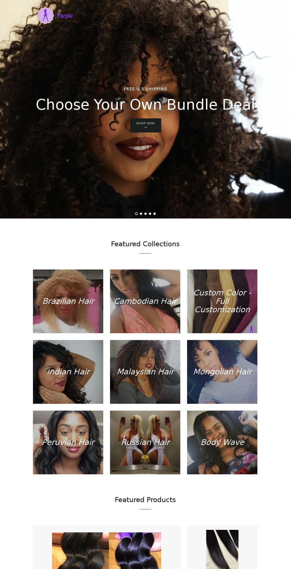 mypurplehair.com shopify website screenshot