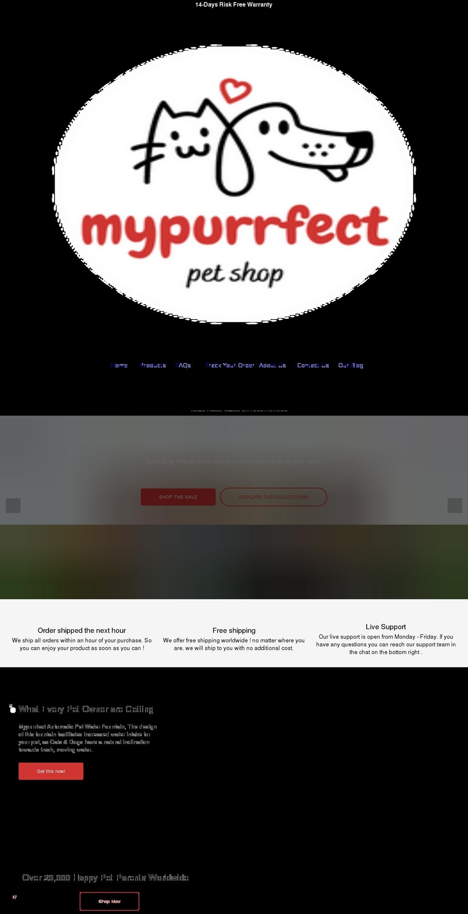 mypurrfect.com shopify website screenshot