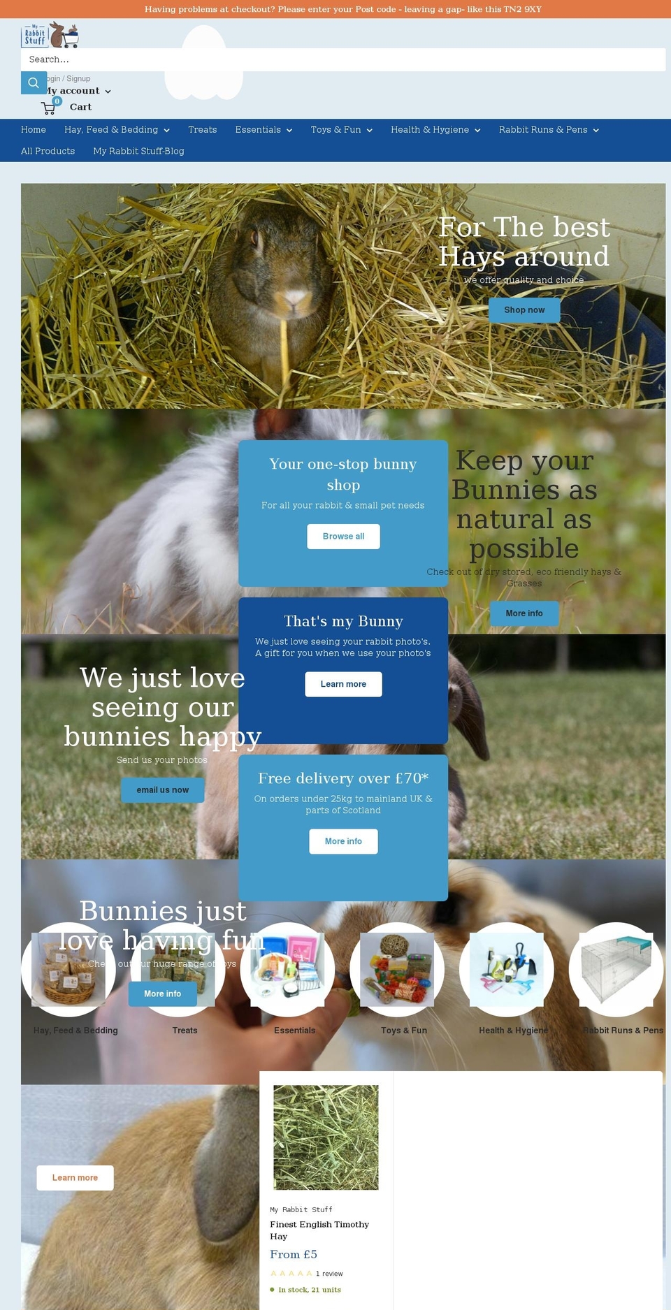 myrabbitstuff.co.uk shopify website screenshot