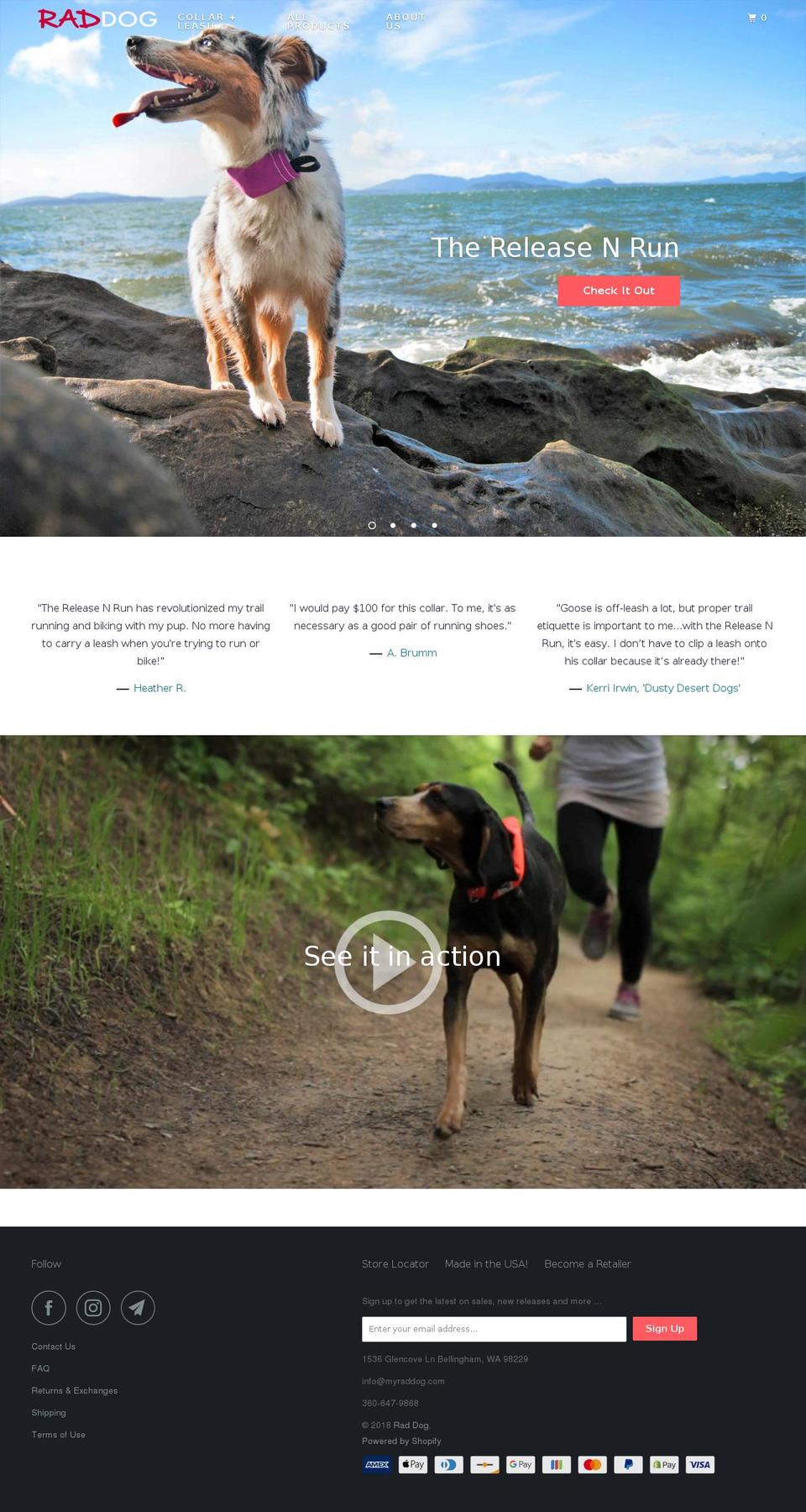 myraddog.com — Shopify storefront screenshot