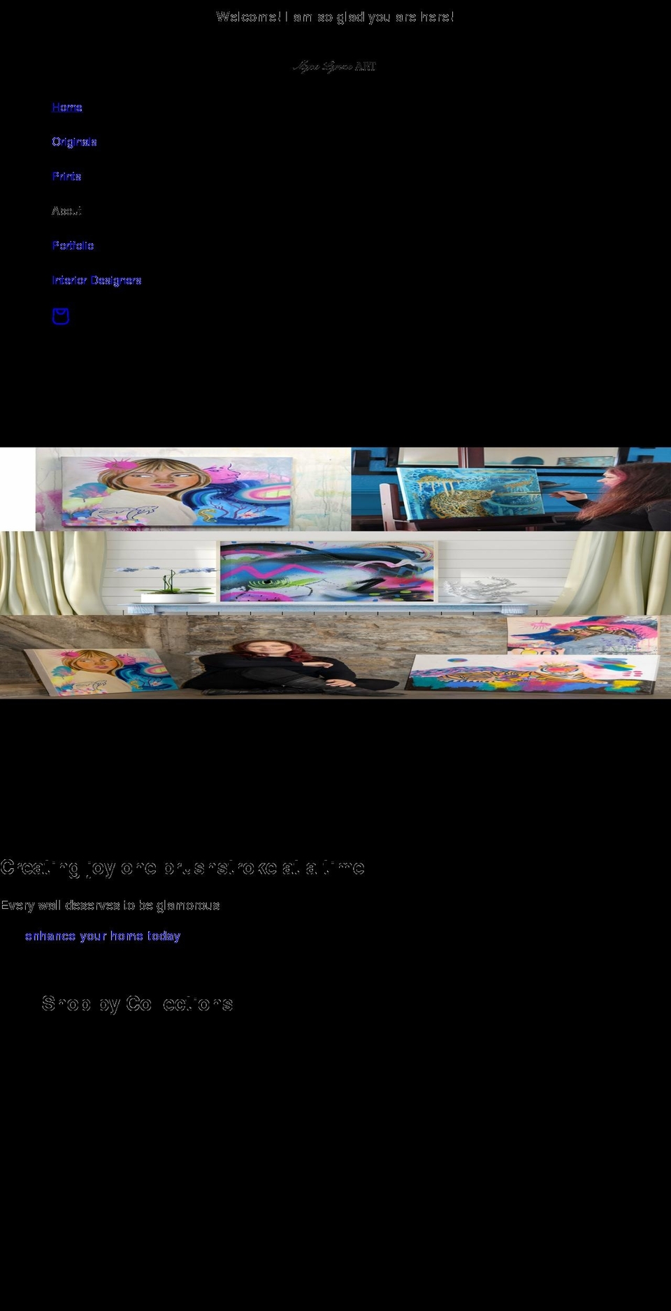 myralynneart.com shopify website screenshot