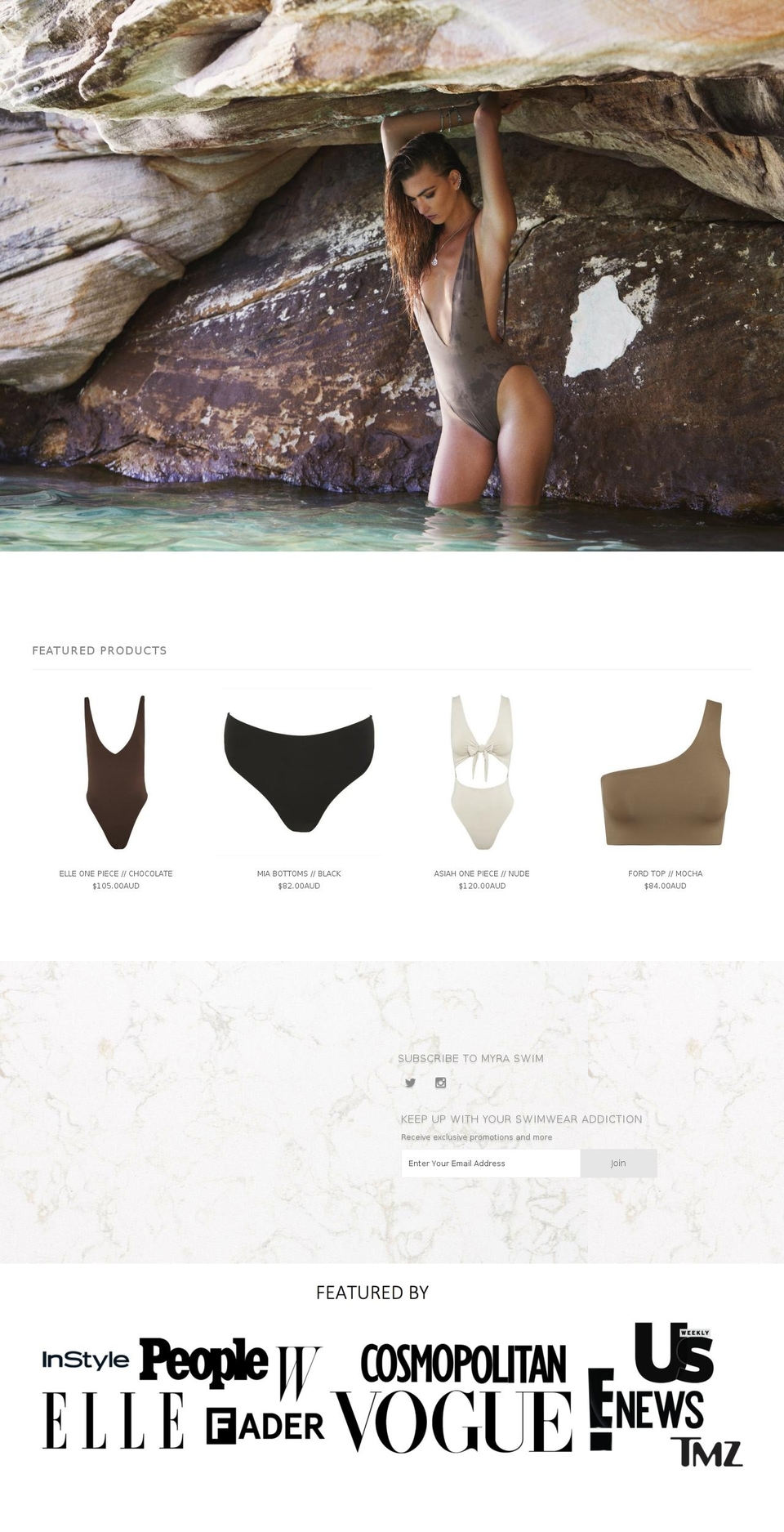 myraswim.com shopify website screenshot