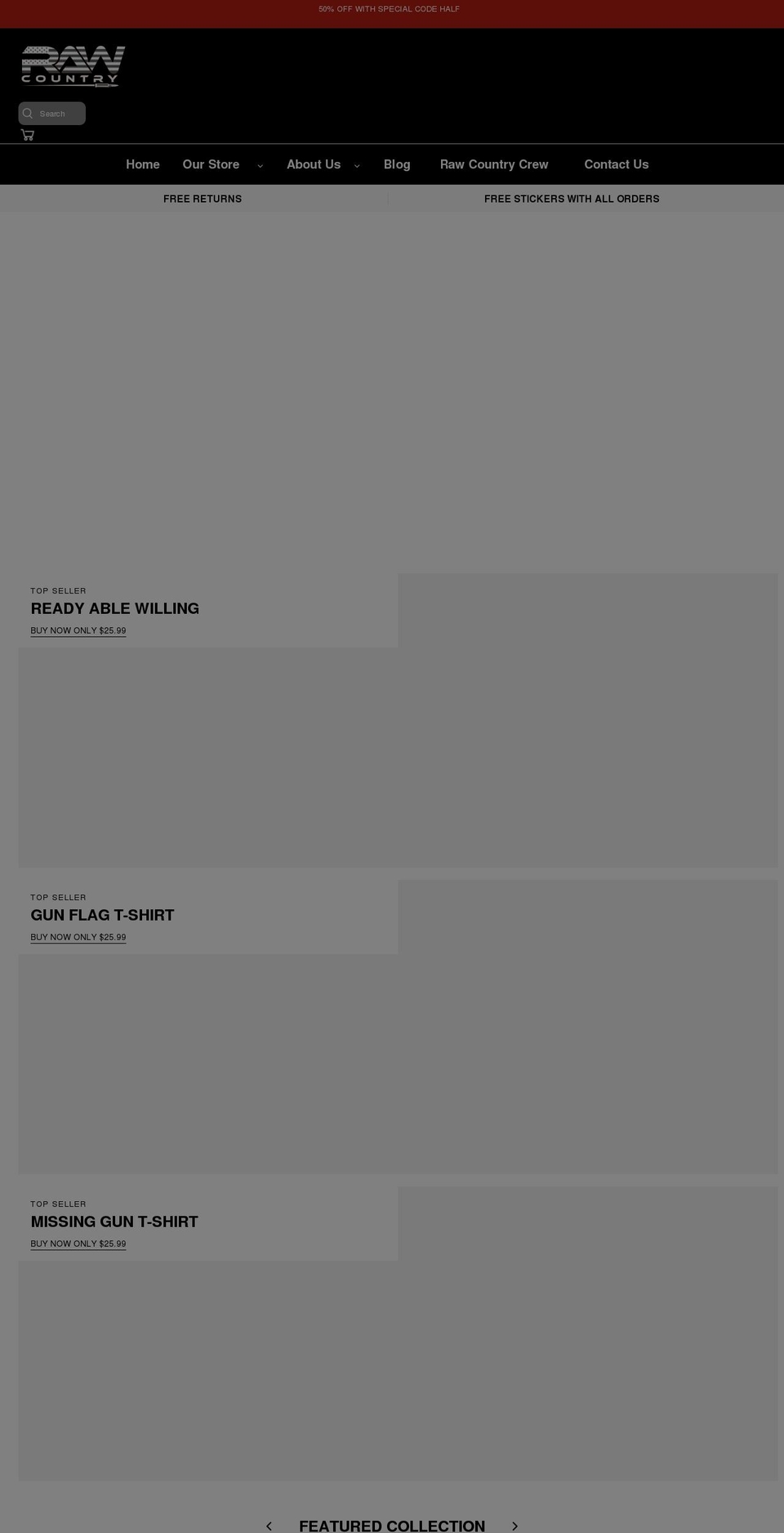 myrawcountry.com shopify website screenshot