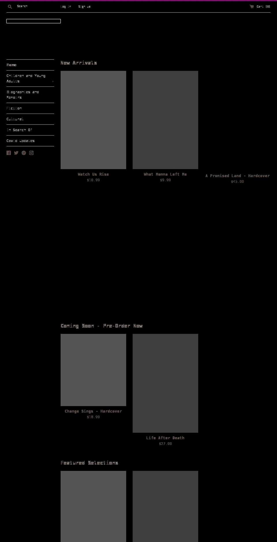 myreadingroombookstore.com shopify website screenshot