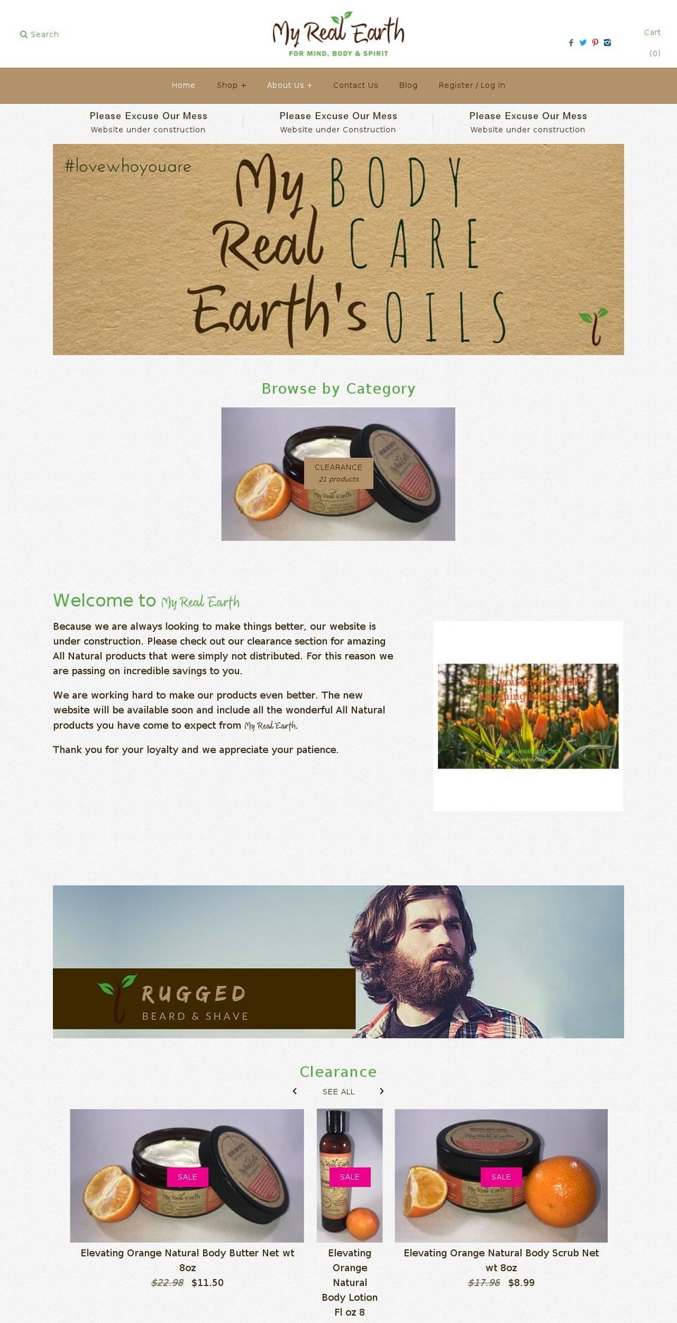 myrealearth.com shopify website screenshot