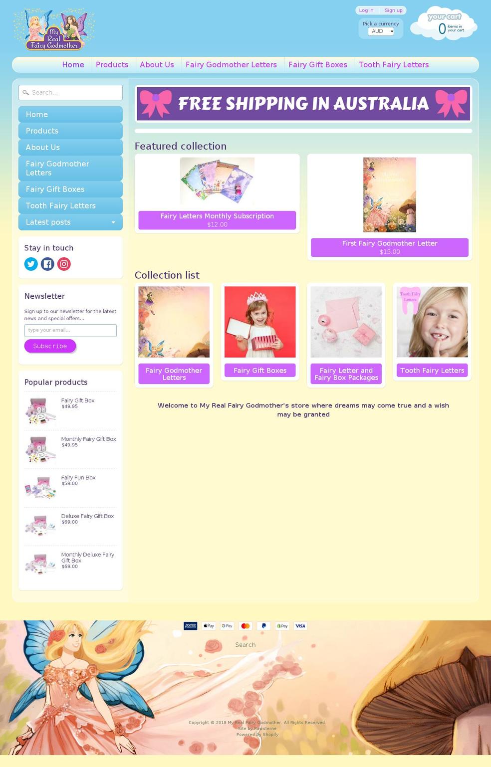 myrealfairygodmother.com shopify website screenshot