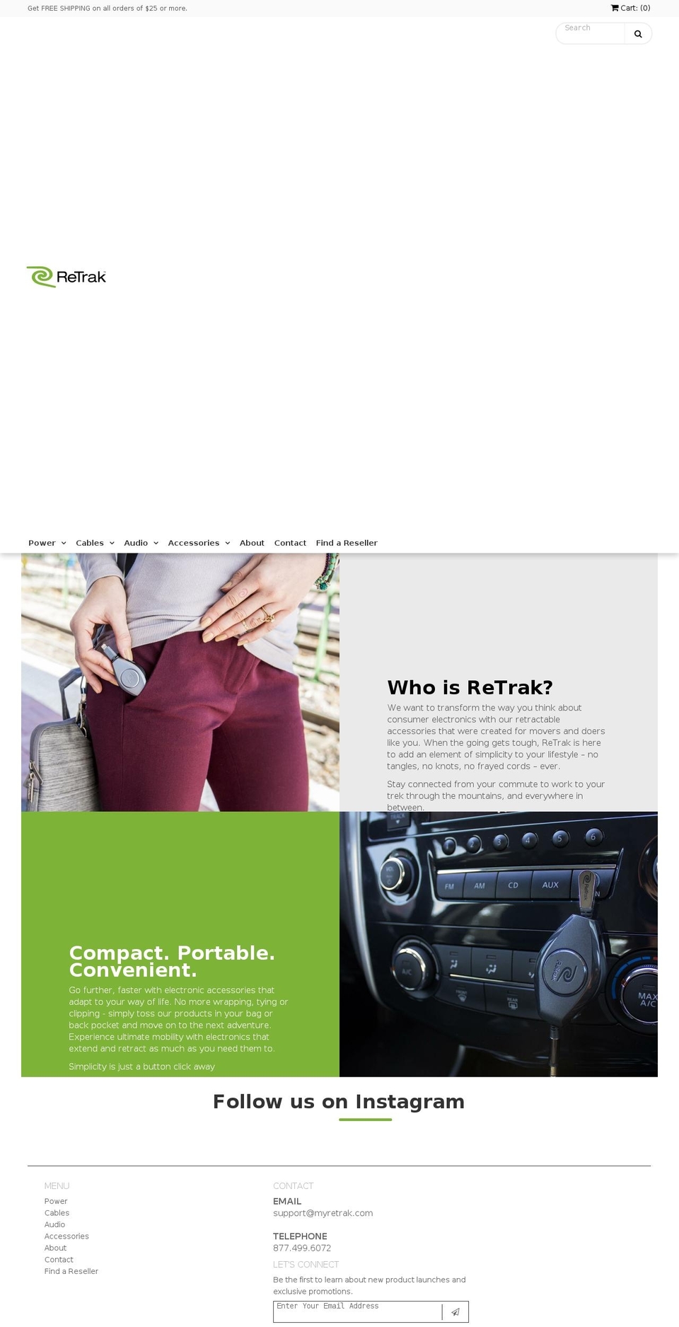 myretrak.com shopify website screenshot