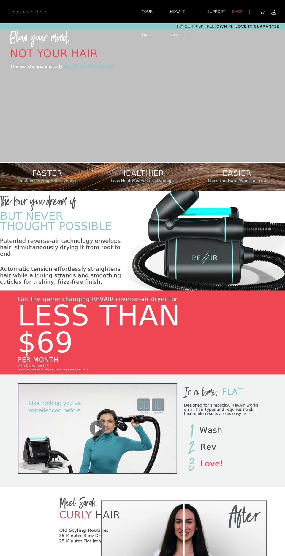 myrevair.com shopify website screenshot