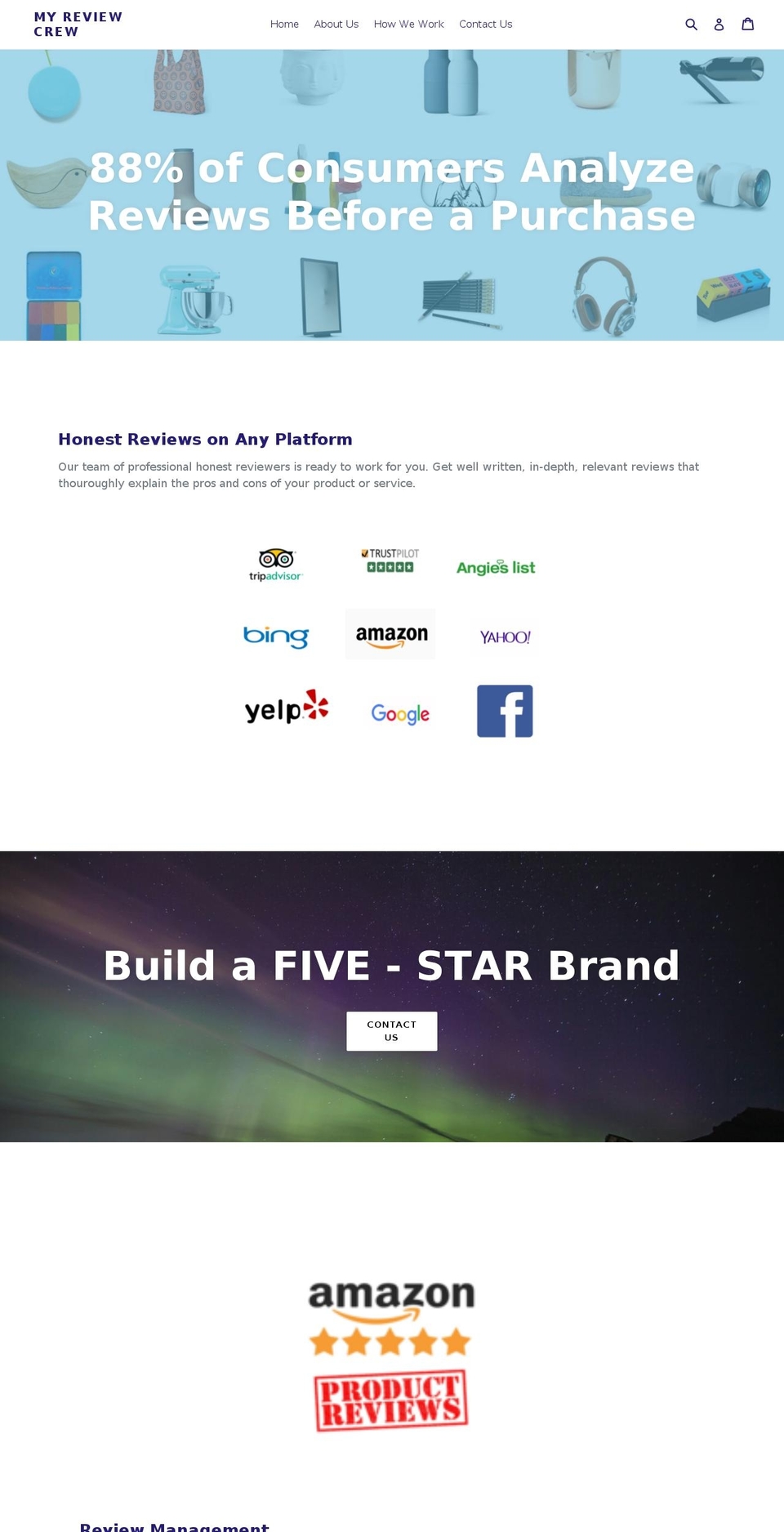 myreviewcrew.com shopify website screenshot