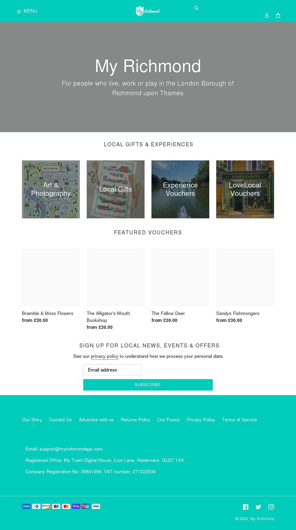 myrichmond.london shopify website screenshot