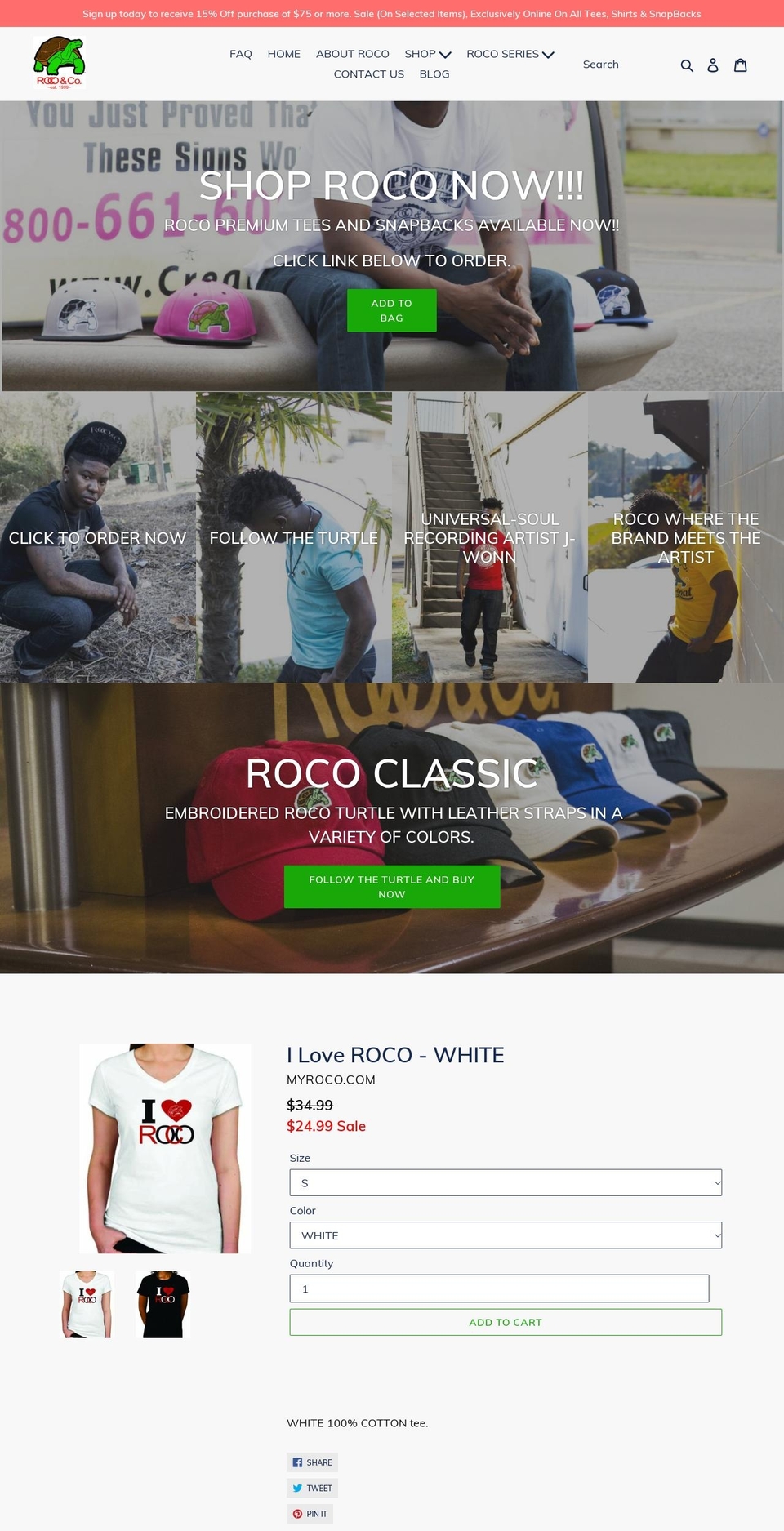 myroco.com — Shopify storefront screenshot