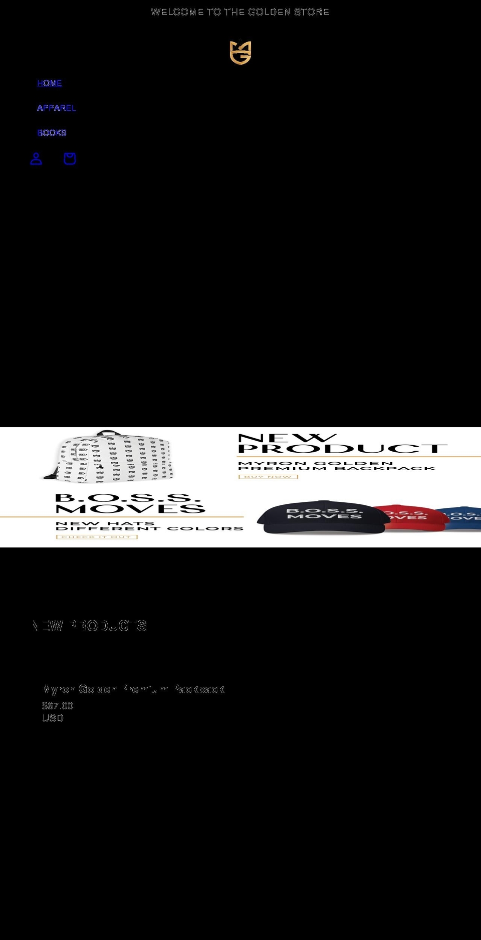 myrongolden.shop shopify website screenshot