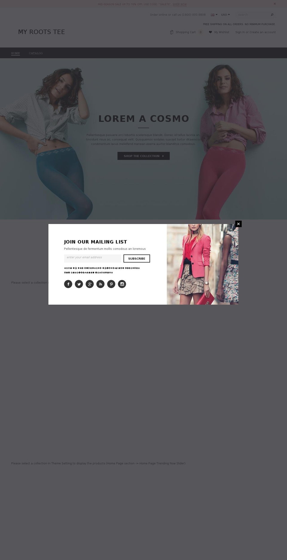 myrootstee.com — Shopify storefront screenshot