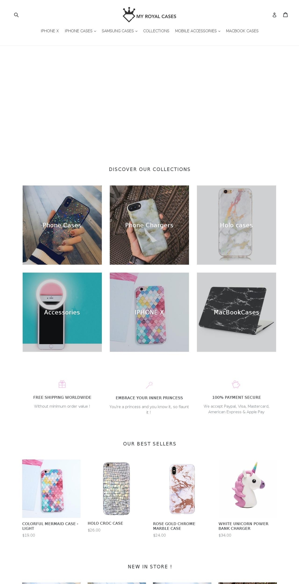 myroyalcases.com — Shopify storefront screenshot