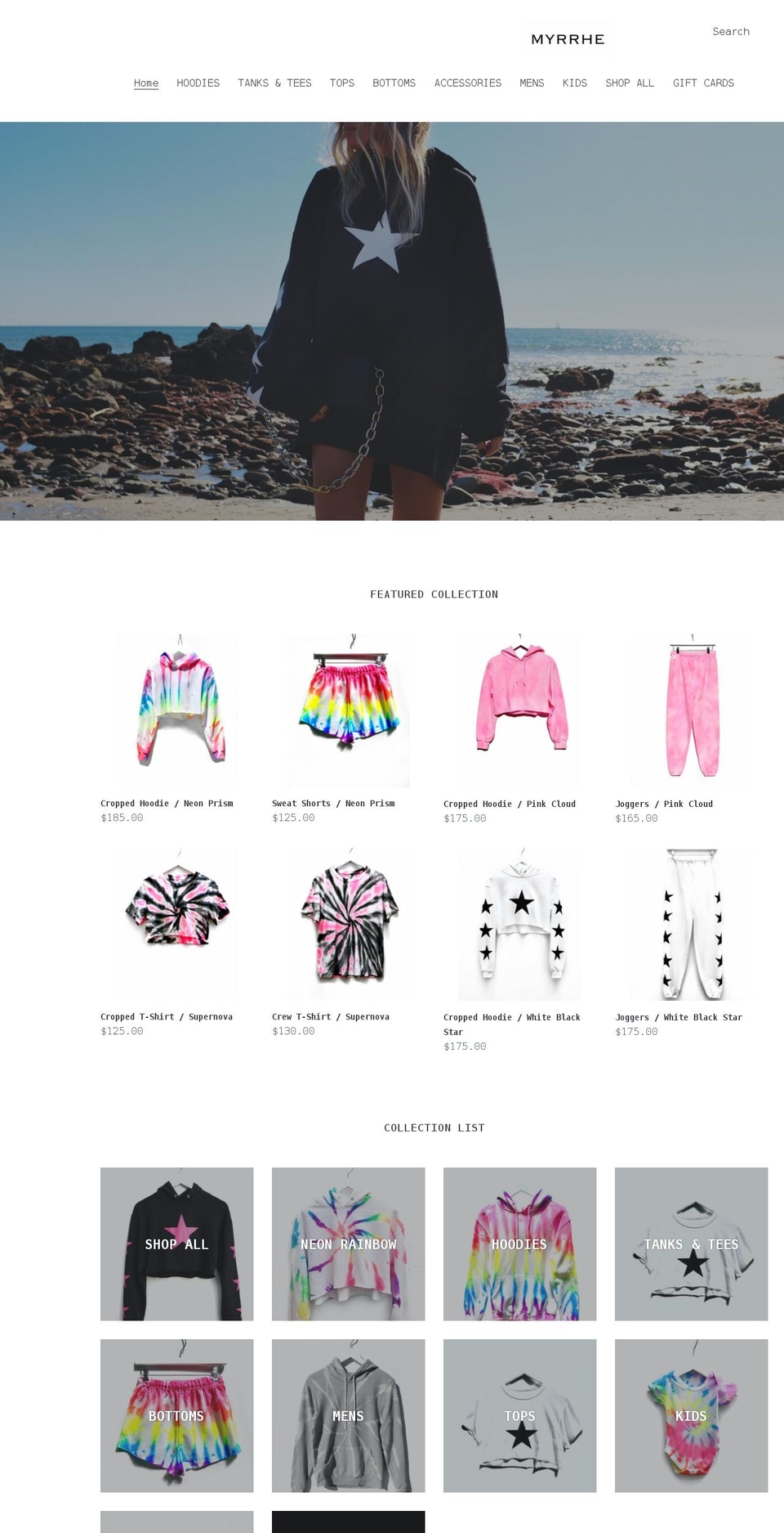 myrrheonline.com shopify website screenshot