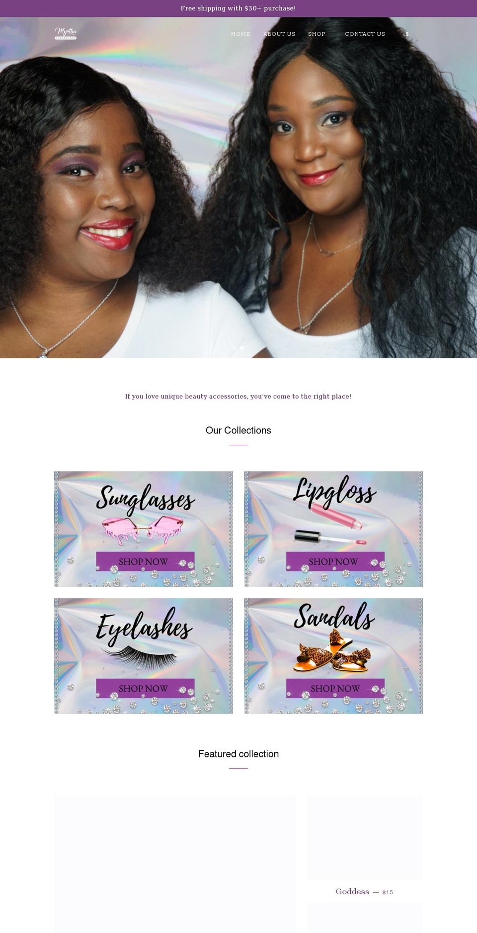 myrthacollection.com shopify website screenshot