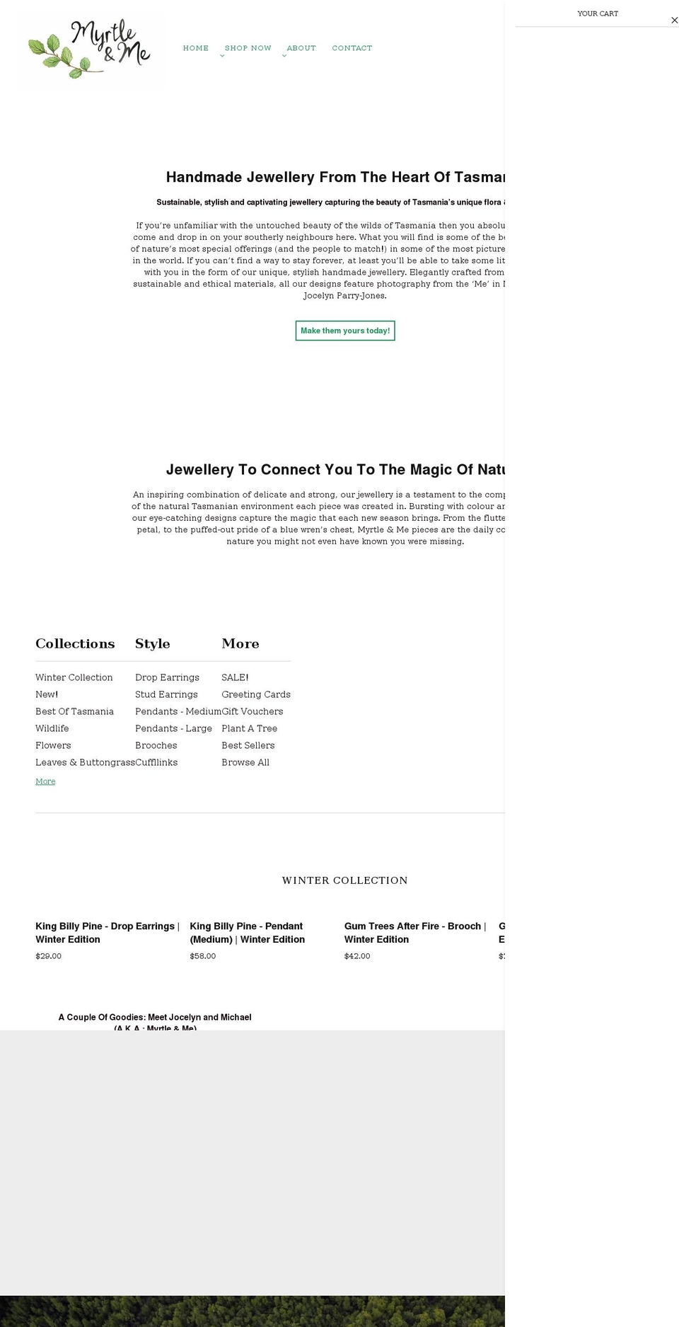 myrtleandme.com.au shopify website screenshot