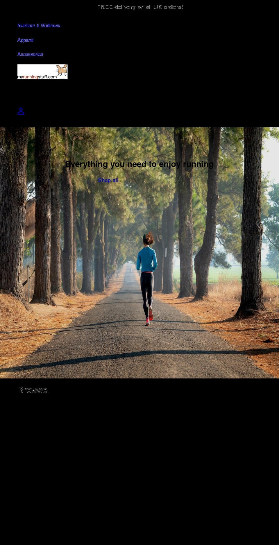 myrunningstuff.com shopify website screenshot