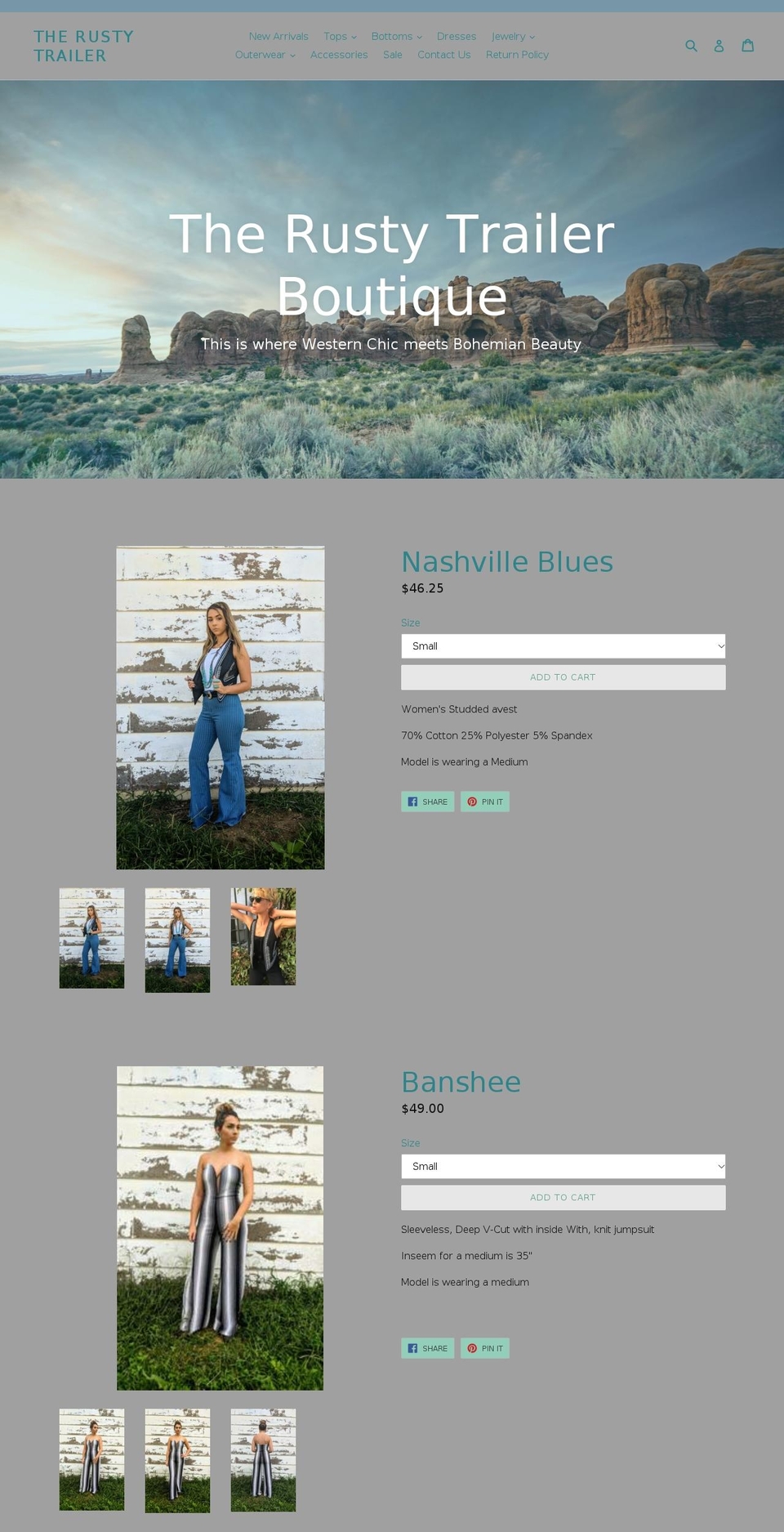 myrustytrailer.com — Shopify storefront screenshot