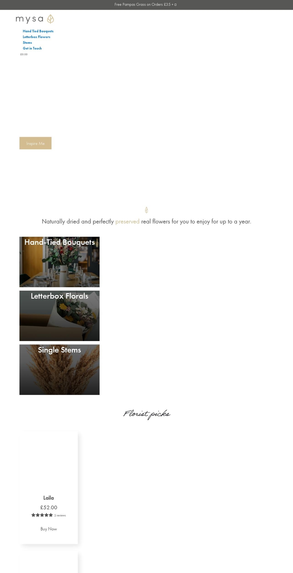 mysa.house shopify website screenshot