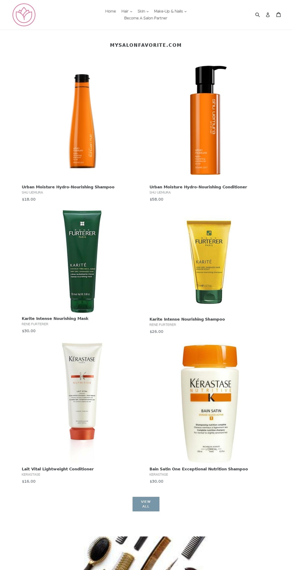 mysalonfavorite.com — Shopify storefront screenshot