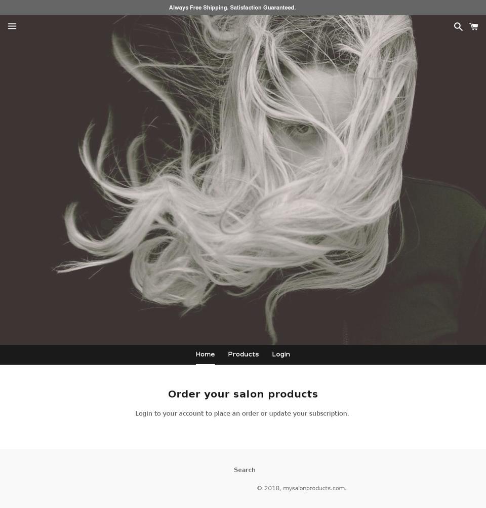 mysalonproducts.com — Shopify storefront screenshot