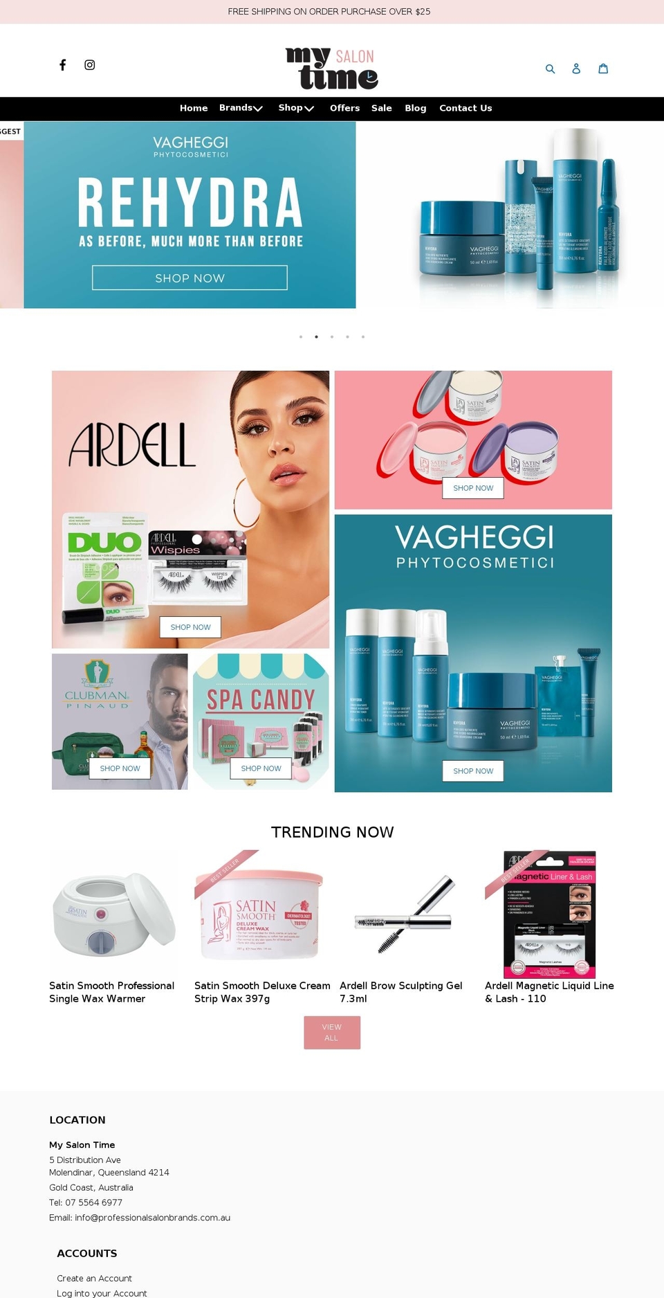 mysalontime.com.au shopify website screenshot