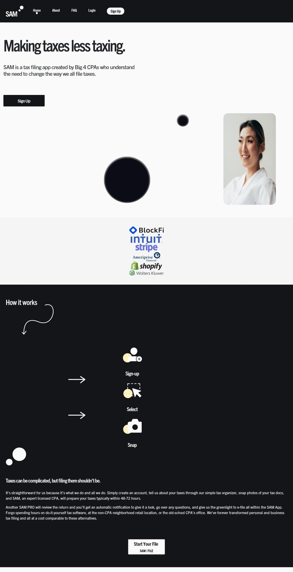 mysamfile.com shopify website screenshot