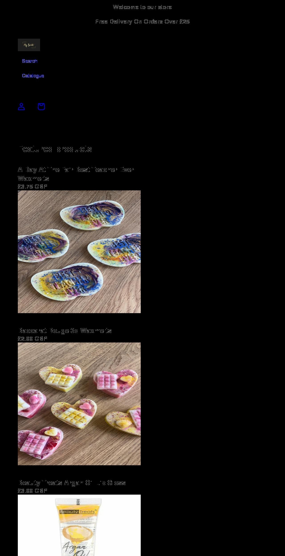 myscentt.co.uk shopify website screenshot