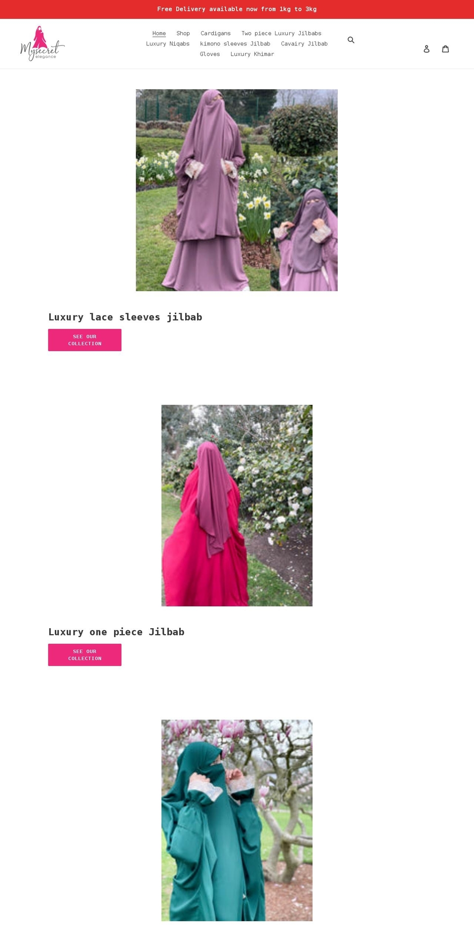 mysecretelegance.com shopify website screenshot