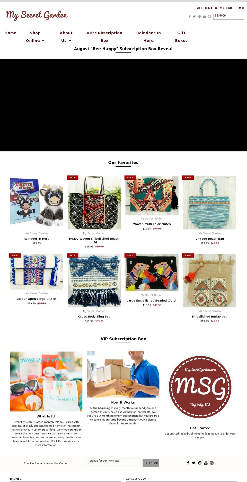 mysecretgarden.com — Shopify storefront screenshot