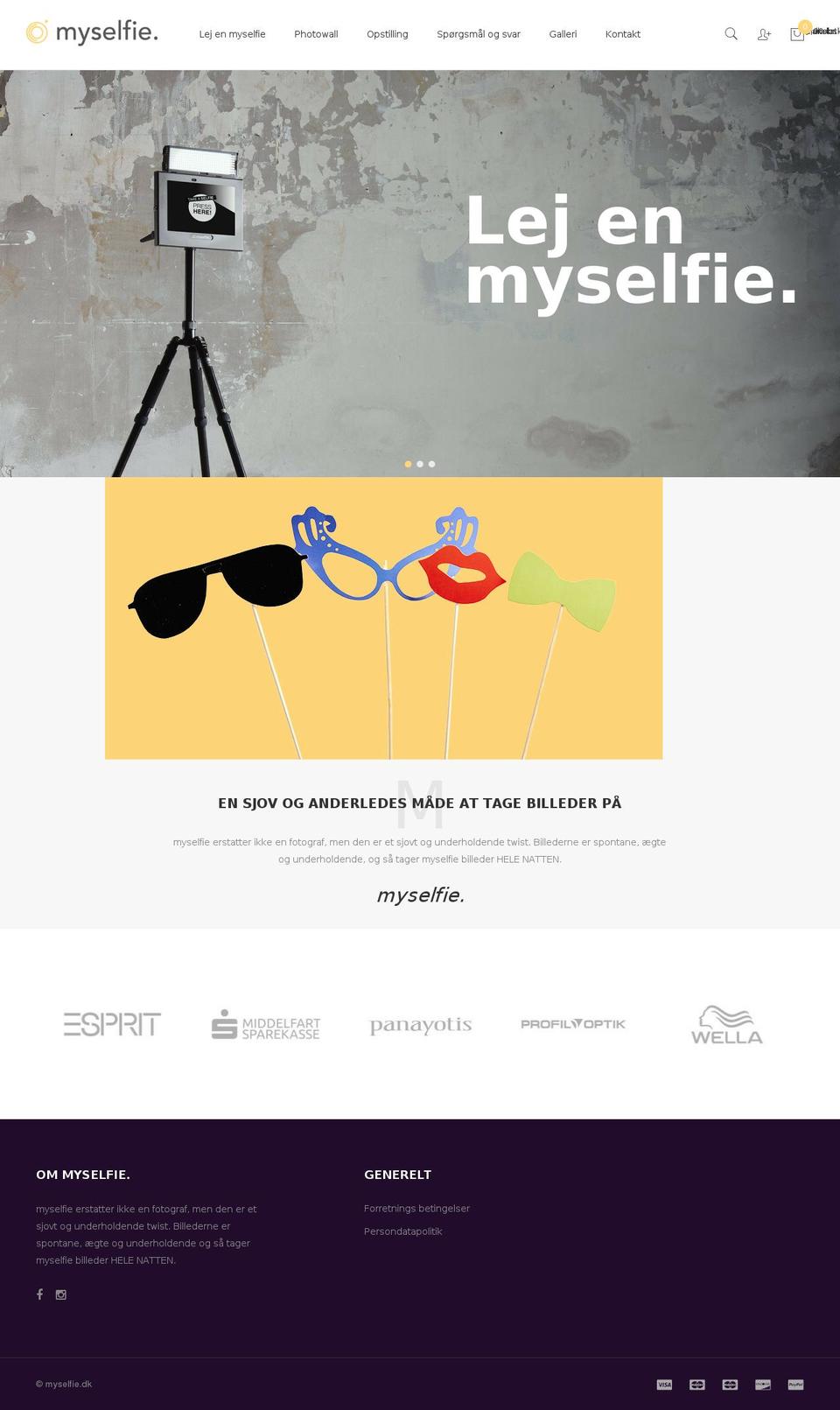 myselfie.dk shopify website screenshot