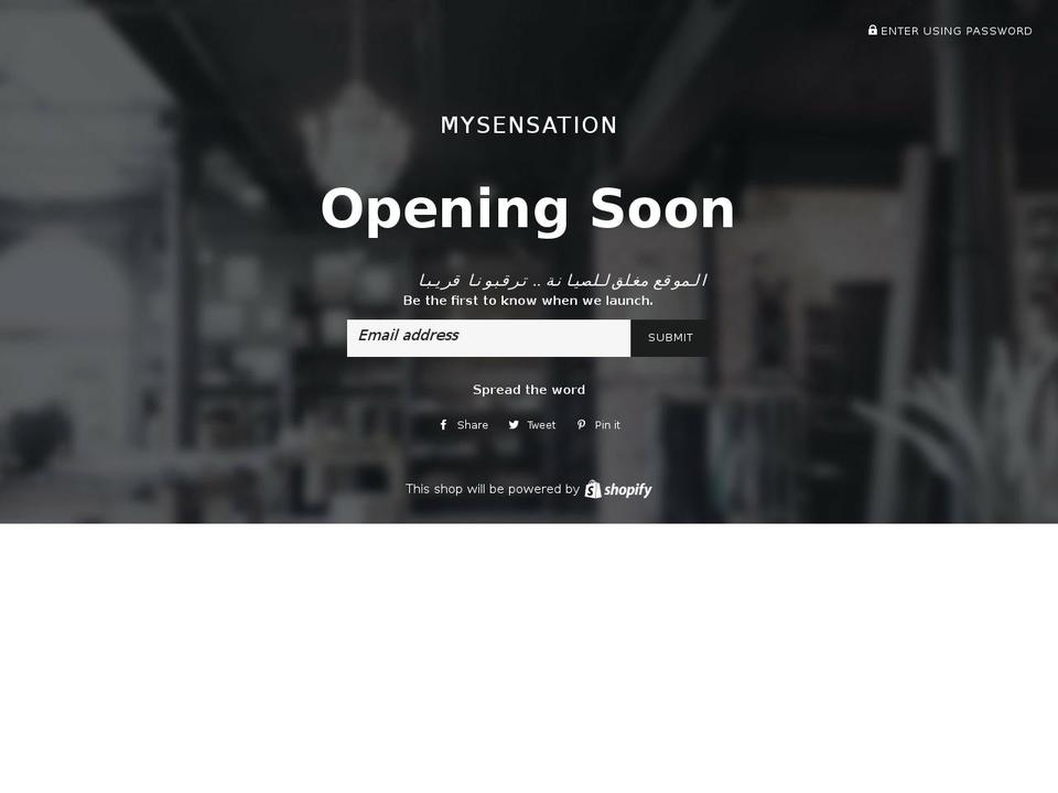 mysensation.net shopify website screenshot