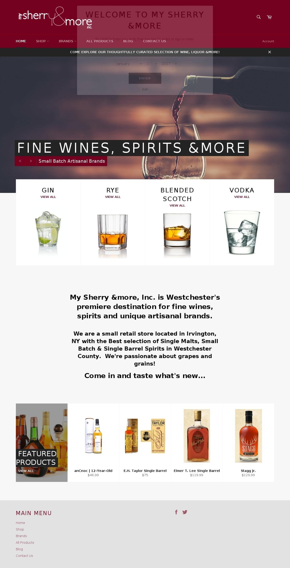 mysherryandmore.com shopify website screenshot