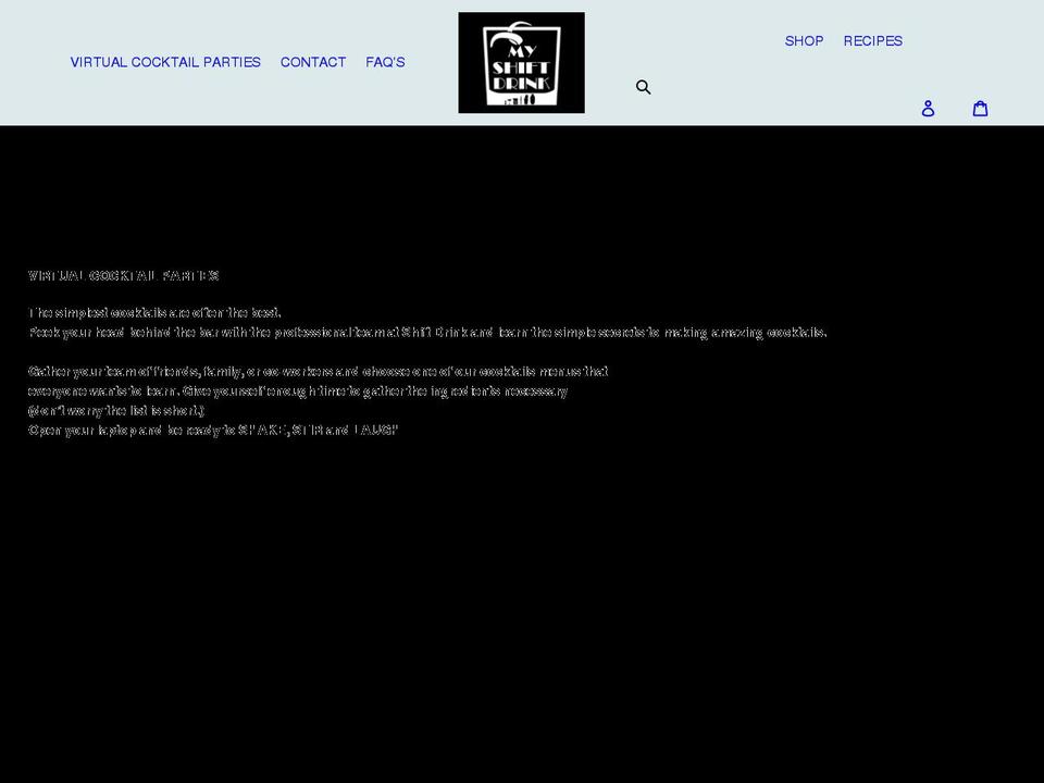 myshiftdrink.com shopify website screenshot