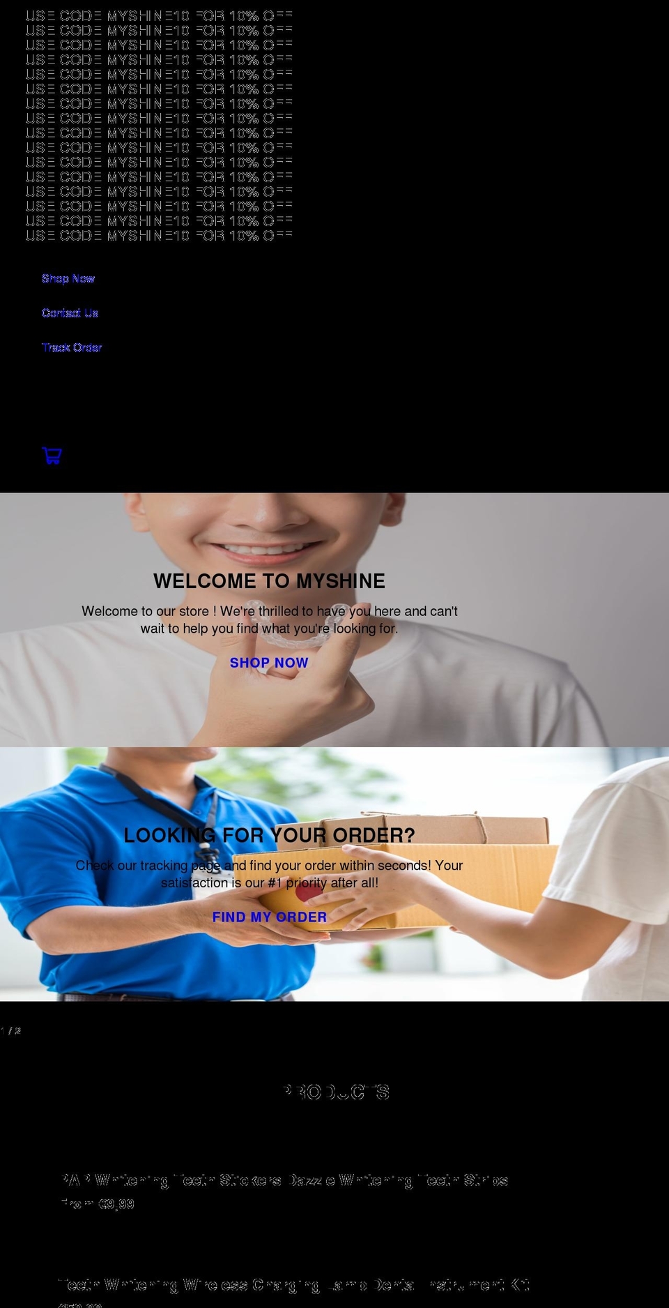 myshineteeth.com — Shopify storefront screenshot